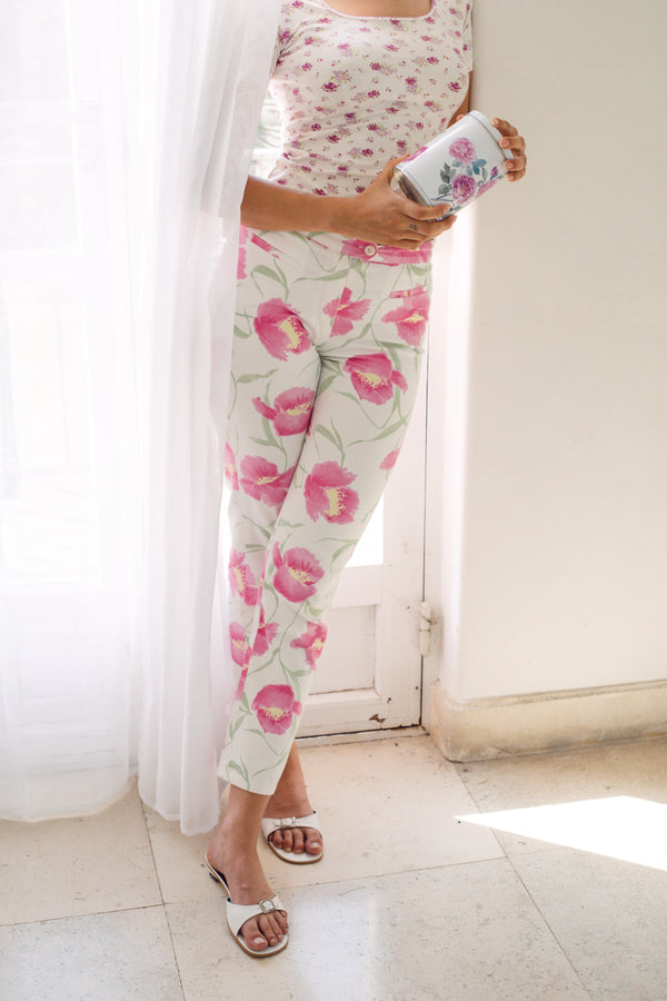 Pantalon fleuri