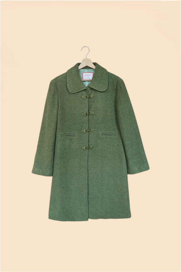 manteau en laine vert