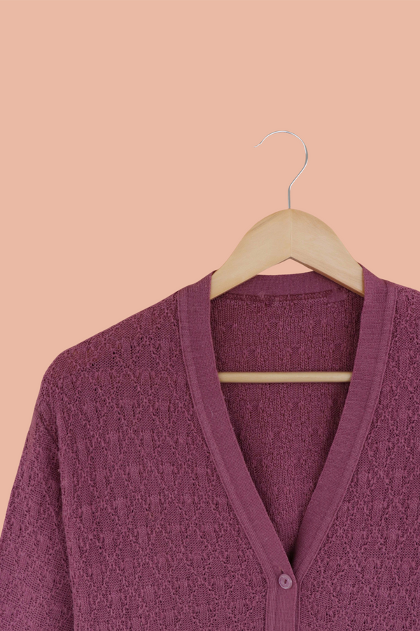 Cardigan mauve