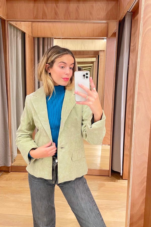 Veste en daim pomme