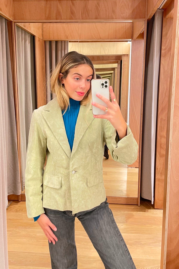 Veste en daim pomme