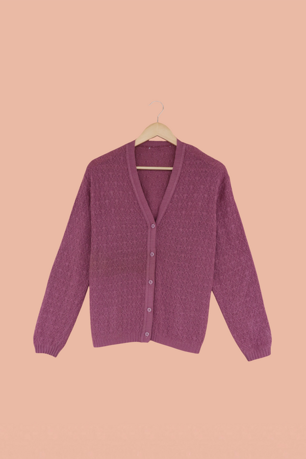 Cardigan mauve